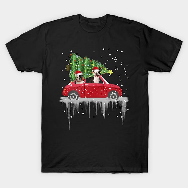 Bully Car Red Truck Christmas Tree T-Shirt by nakos